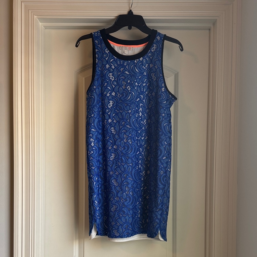 Gianni Bini Royal Blue Lace Sleeveless Dress